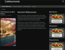 Tablet Screenshot of cafeharmonie.com